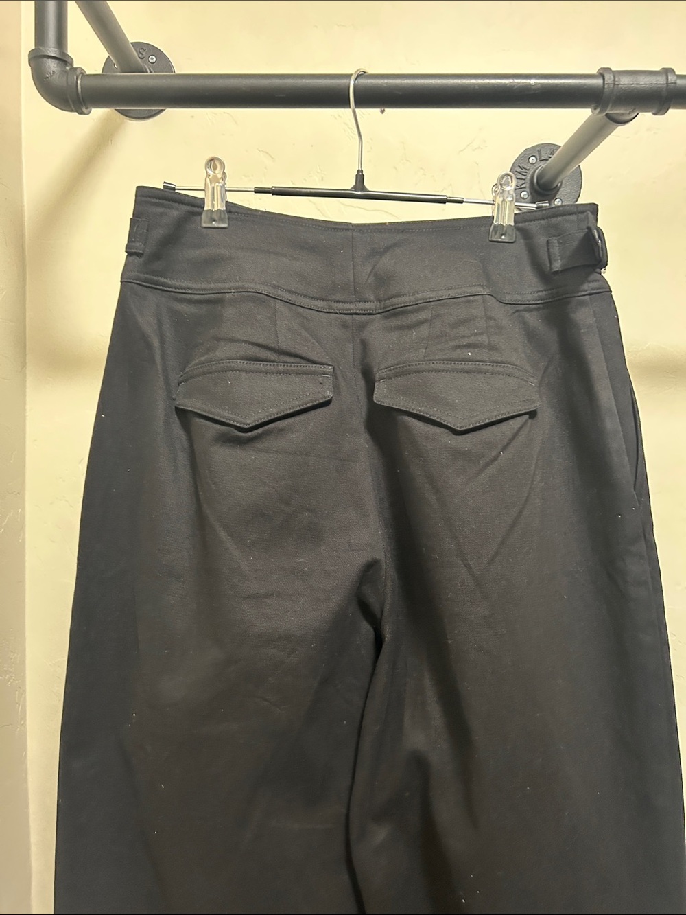 Express Black Wide-Leg High-Waist Women's Trousers - Picture 11 of 16